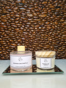 KIT AROMATIZADOR DE AMBIENTES 240ml + VELA AROMATICA 100g