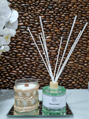 KIT AROMATIZADOR DE AMBIENTES 240ml + VELA AROMATICA 200g