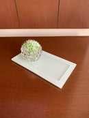 Bandeja Espelhada Decorativa Branca