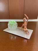 Bandeja Espelhada Decorativa Retangular Rose