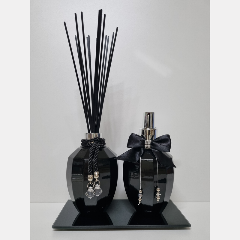 Kit Aromatizador de Ambiente e Home Spray Ametista Preto 340ml
